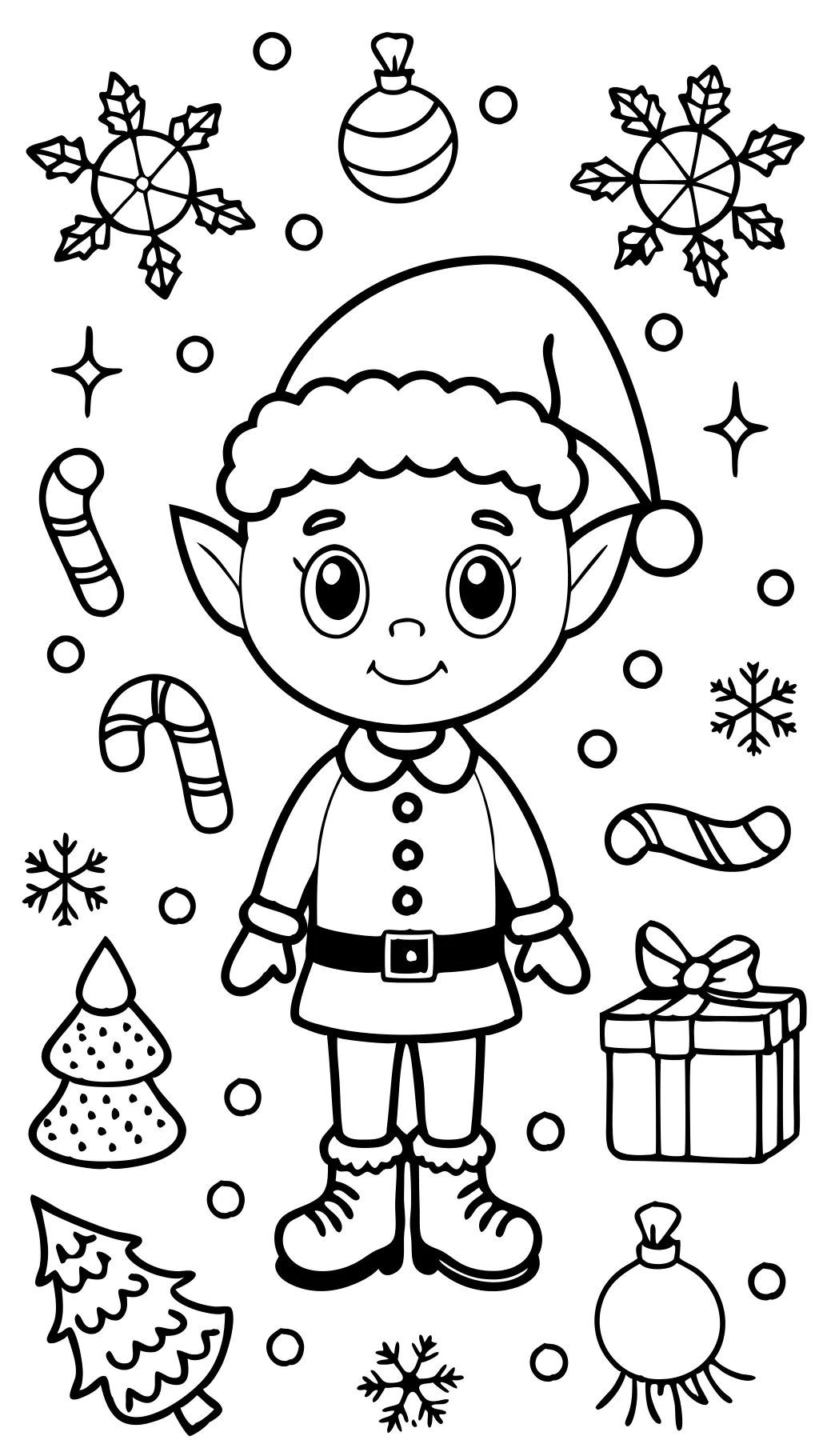 elf on the shelf coloring page